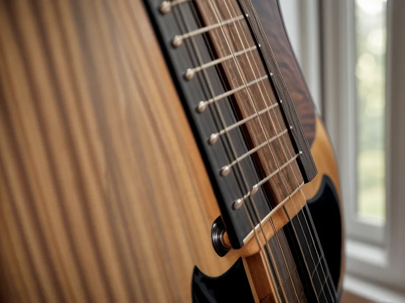 Nahaufnahme einer Hand auf dem Gitarrengriffbrett – Tabs vs. Noten beim Gitarre lernen für Anfänger