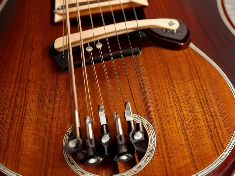 Akustikgitarre auf dem Schreibtisch: erste Schritte beim Gitarre lernen mit besserer Haltung