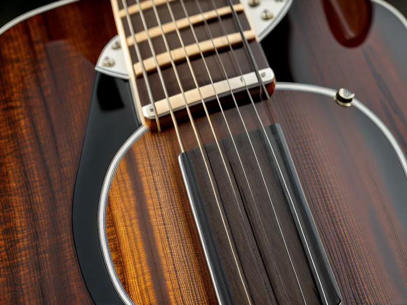 Saitenlage einstellen: Messung am zwölften Bund einer Akustikgitarre mit dem Lineal